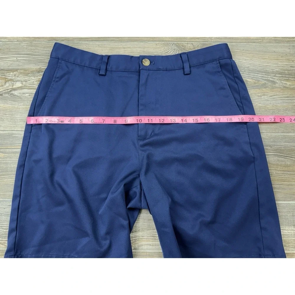 Vineyard Vines Links Shorts Mens 33 Navy Polyester Performance Stretch 9‎ Inch